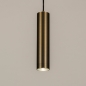 Foto 15465-2 vooraanzicht: Minimalistische koker hanglamp in brons