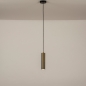 Foto 15465-3 vooraanzicht: Minimalistische koker hanglamp in brons