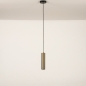Foto 15465-4 vooraanzicht: Minimalistische koker hanglamp in brons