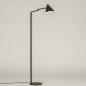 Foto 15520-2 zijaanzicht: Groene vloerlamp van metaal met knikarm in Scandinavische stijl