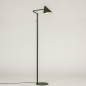 Foto 15520-3 zijaanzicht: Groene vloerlamp van metaal met knikarm in Scandinavische stijl