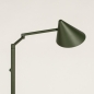 Foto 15520-8 zijaanzicht: Groene vloerlamp van metaal met knikarm in Scandinavische stijl