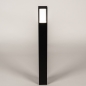 Foto 15571-3 vooraanzicht: Hoge staande buitenlamp GU10 in het zwart en modern design 
