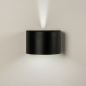 Foto 15610-6 vooraanzicht: Oplaadbare wandlamp in het zwart voor buiten IP44 met sensor