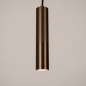 Foto 15636-2 vooraanzicht: Koker hanglamp mini GU10 brons voor spanningsrail 