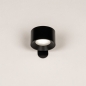 Foto 15641-4 vooraanzicht: Oplaadbare led wandlamp in zwart dimbaar 