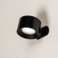 Foto 15641-6 schuinaanzicht: Oplaadbare led wandlamp in zwart dimbaar 