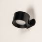 Foto 15641-7 schuinaanzicht: Oplaadbare led wandlamp in zwart dimbaar 