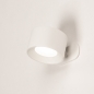 Foto 15642-6 schuinaanzicht: Oplaadbare led wandlamp in wit dimbaar 