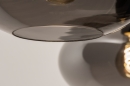 Foto 31064-9 detailfoto: Retro hanglamp voorzien van twee glazen kappen in rookglas, geschikt voor vervangbaar led. 