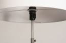 Foto 31131-9 detailfoto: Blankhouten vloerlamp Tripod met ronde stoffen witte kap 