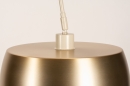 Foto 31178-7: Beige XL hanglamp met knikarmen en compacte messing kappen