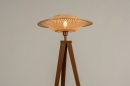 Foto 31212-13 detailfoto: Driepoot vloerlamp met rotan kap
