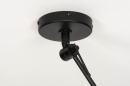 Foto 31225-11 detailfoto: Zwarte rotan hanglamp met verstelbare knikarm