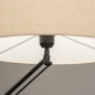 Foto 31263-8 detailfoto: Zwarte staande leeslamp met beige linnen kap