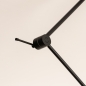 Foto 31291-11 detailfoto: Zwarte hanglamp met twee knikarmen en rotan kappen