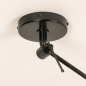 Foto 31311-10: Hanglamp met knikarm in het zwart met kap van gevlochten touw