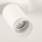 Foto 31409-8: Weißer Aufbaustrahler mit luxuriösem transparentem Ring mit Riffelung 