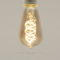 Foto 402-9: Vintage LED Lichtquelle in Bernsteinfarbe, die einer Kohlefadenlampe ähnelt.