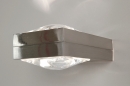 Foto 64101-9: Design wandlamp van geborsteld staal.