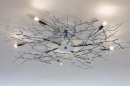 Foto 70464-1: Takken lamp voor aan het plafond in chroom/zilver in groot formaat 