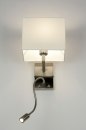 Foto 71770-1 vooraanzicht: Sfeervolle wandlamp voorzien van een extra, led leeslampje.