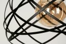 Foto 73264-9 detailfoto: Sfeervolle hanglamp / draadlamp uitgevoerd in de kleur mat zwart.