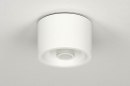 Foto 73354-3: Kleine witte badkamer plafondlamp van metaal