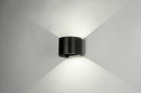 Foto 73479-3: Elegante und vielseitige LED-Wandleuchte in mattem Schwarz für den Innen- und Außenbereich.