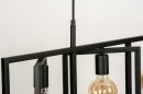 Foto 73690-10 detailfoto: Stoere frame hanglamp van metaal in het zwart