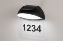 Foto 73749-2: Moderne LED-Außenleuchte mit Hausnummerschild und LED-Beleuchtung