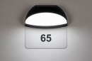 Foto 73751-10: Huisnummerlamp in het zwart met led verlichting