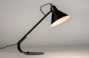 Foto 73806-1: Moderne praktische tafellamp / bureaulamp uitgevoerd in een mat zwarte kleur.