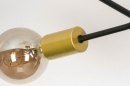 Foto 73862-5 detailfoto: Strakke, minimalistische fittinglamp in de kleurencombinatie zwart goud, geschikt voor led. 