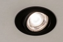 Foto 73871-10 anders: Mat zwarte inbouwspot die dimt naar warm licht en lichtbundel instelbaar.