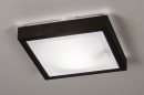 Foto 73918-1: Schwarze quadratische Deckenlampe auch als Badezimmerlampe geeignet