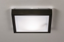 Foto 73918-3: Schwarze quadratische Deckenlampe auch als Badezimmerlampe geeignet