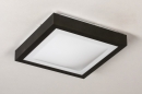 Foto 73918-4: Schwarze quadratische Deckenlampe auch als Badezimmerlampe geeignet