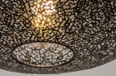 Foto 73941-4: Plafondlamp van zwart metaal met opengewerkte kap