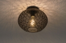 Foto 73942-1: Schitterende plafondlamp in mat zwarte kleur welke garant staat voor unieke sfeerverlichting!