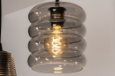 Foto 73957-16 detailfoto: Zwarte hanglamp met glazen bollen van Rookglas in verschillende vormen
