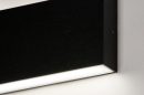 Foto 74095-5 detailfoto: Zwarte up en down wandlamp met led verlichting voor binnen, buiten en de badkamer