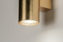 Foto 74147-6 detailfoto: Wandlamp goud met een bladgoud effect 