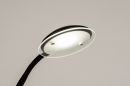 Foto 74215-17: Led uplighter met leeslamp in het zwart en dimbaar met de dimmers op het armatuur