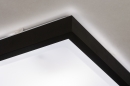 Foto 74226-5 detailfoto: Zwarte vierkante plafonnière ook geschikt als badkamerlamp 