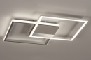 Foto 74230-3: Dimbare led plafondlamp met hoge lichtopbrengst, uitgevoerd in aluminium met chroom.