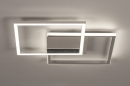 Foto 74230-4: Dimbare led plafondlamp met hoge lichtopbrengst, uitgevoerd in aluminium met chroom.