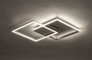 Foto 74230-5: Dimbare led plafondlamp met hoge lichtopbrengst, uitgevoerd in aluminium met chroom.