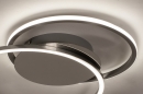 Foto 74231-6: Dimbare led plafondlamp met hoge lichtopbrengst, uitgevoerd in aluminium met chroom.
