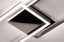 Foto 74232-6: Dimbare led plafondlamp met hoge lichtopbrengst, uitgevoerd in aluminium met chroom.
